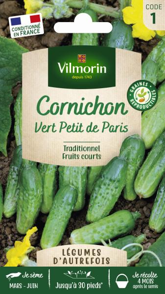Potagères - Cornichon Vert Petit de Paris - Légumes d'Autrefois - PACKAGING_RECTO